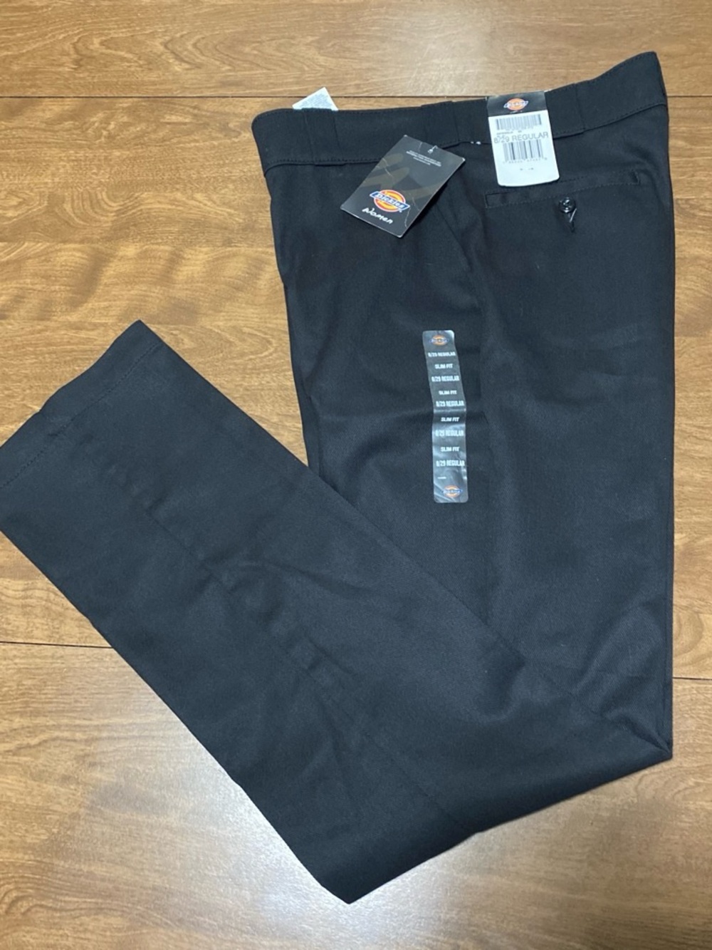 Dickies Black Womens Straight-Leg Work Pants